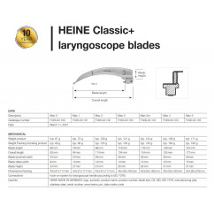 HEINE Classic+ Macintosh F.O. laryngoscope blades
