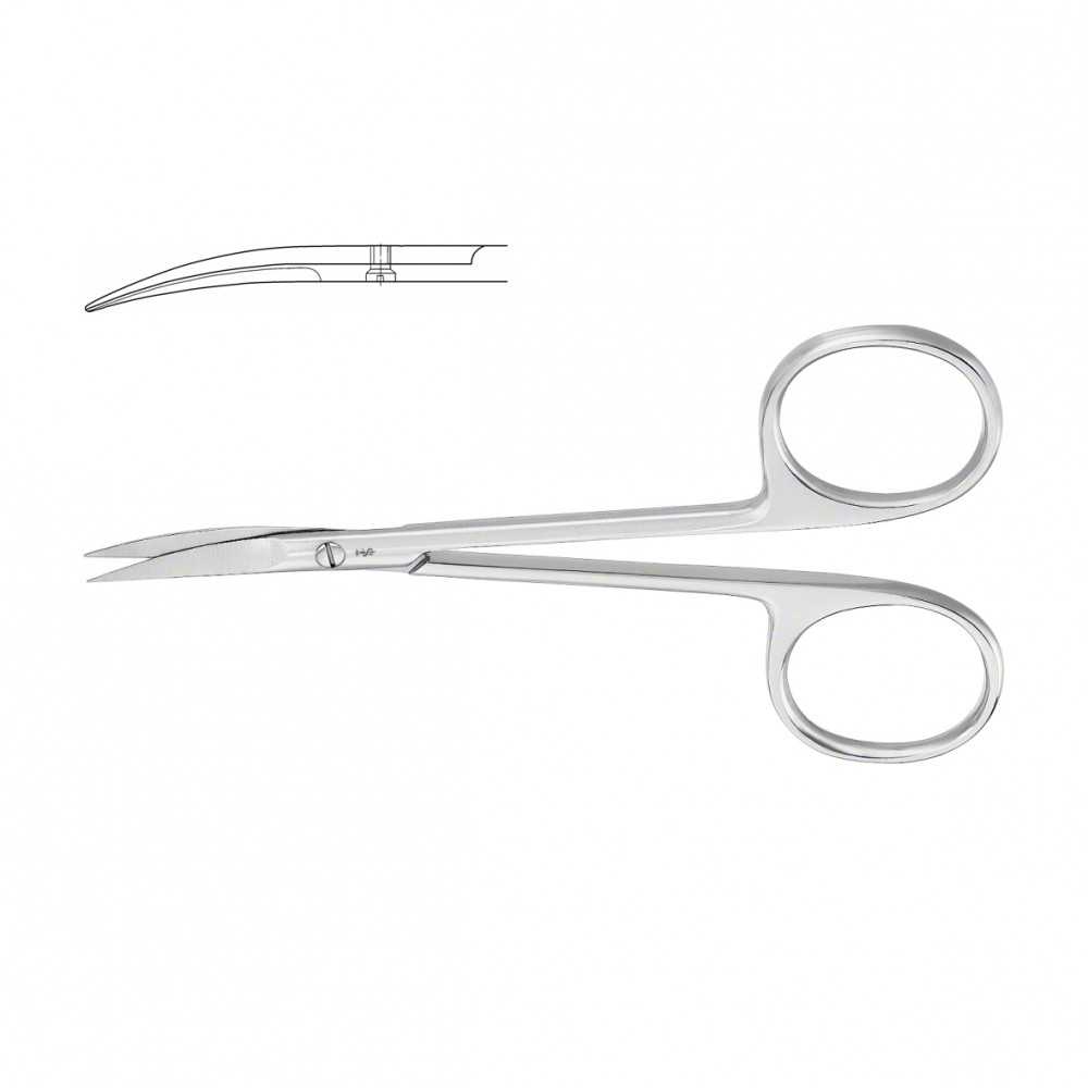 Aesculap Iris Scissors, curved, sharp/sharp, 115 mm