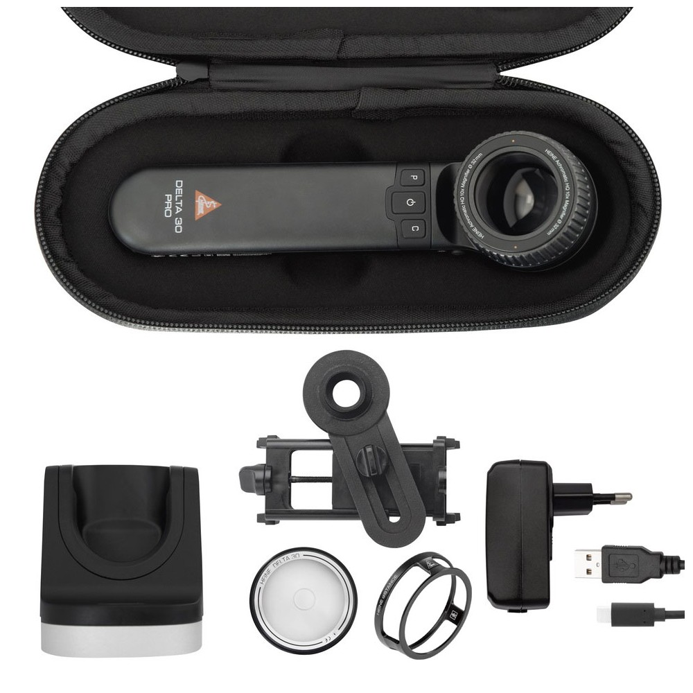 HEINE DELTA 30 PRO Dermatoscope Set with accessoires HEINE DELTA 30 PRO Dermatoscope Set with accessoires
