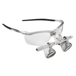 HEINE HR 2.5x binocular loupes on S-FRAME 420 mm
