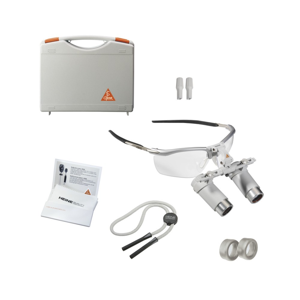 HEINE HRP 3.5x binocular loupes on S-FRAME HEINE HRP 3.5x binocular loupes on S-FRAME