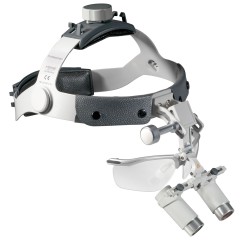HEINE HRP 6x binocular loupes on headband with S-GUARD