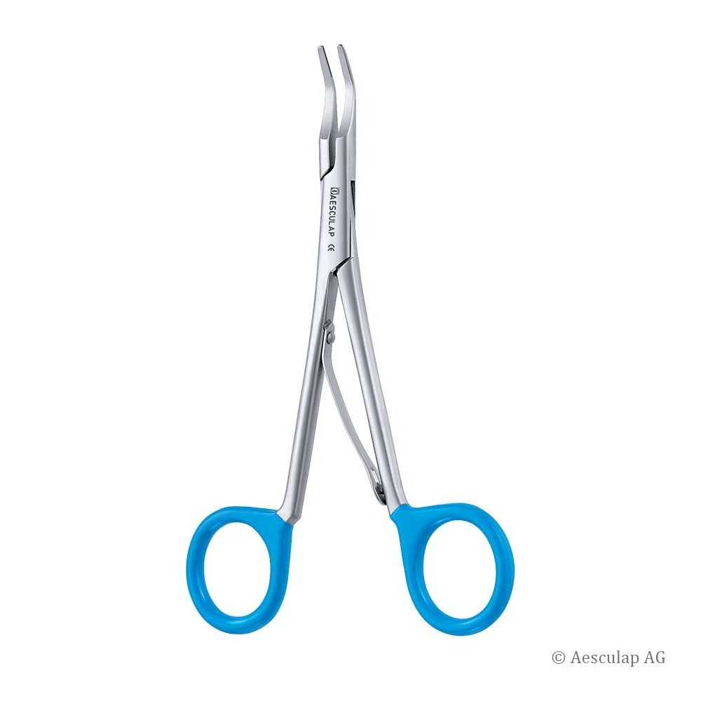 Aesculap Clip-on clamps 15 cm, jaw angulation 25° Aesculap Clip-on clamps 15 cm, jaw angulation 25°