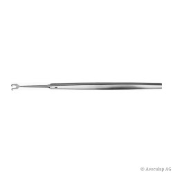 Aesculap Iris hook, ROLLET Retractor, 13 cm, 2 prongs, pointed